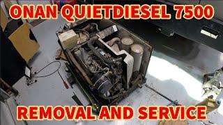 Onan Quietdiesel 7500 Generator Removal and Full Service