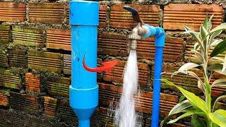 I never have to buy motor pump water again Increase pressure in PVC pipe make strong pressure water