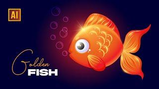 DRAWING A GOLDFISH WORKING WITH GRADIENTS TEXTURES AND OVERLAYS  TUTORIAL IN ADOBE ILLUSTRATOR