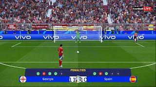 Spain vs Georgia - Penalty Shootout  UEFA Euro 2024 - Round of 16  eFootball PES Gameplay