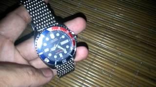 Citizen diver NY2300 with shark mesh bracelet