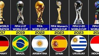 Winners of Every FIFA World Cup In History  Mens Womens U-20 U-17