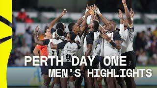 Fiji pull off an INCREDIBLE comeback  Perth HSBC SVNS Day One Mens Highlights