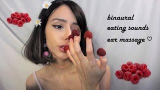 ASMR berry eating  ear massage ｡･ω･｡ﾉ