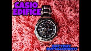 Casio Edifice Watch Battery Replacement  Cara Tukar Bateri Jam