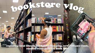 *cozy* bookstore vlog ️  come book shopping at barnes with me + library run & HUGE book haul