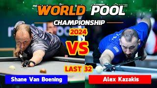 Shane Van Boening vs Alex Kazakis  LAST 32  2024 World Pool Championship  #worldpoolchampionship