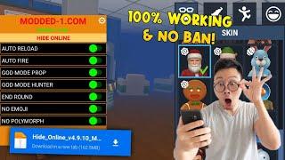 Hide Online Mod Menu v4.9.10 No Ban VIP Unlocked All Skin Auto Aim God Mode  New Update