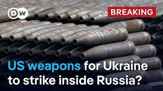 US President Joe Biden allows Ukraine to use some US weapons to strike inside Russia  DW News