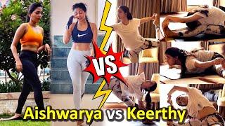 Aishwarya Lekshmi vs Keerthy Suresh Workout & Yoga ️ Most Beautiful South Actress Workout Video