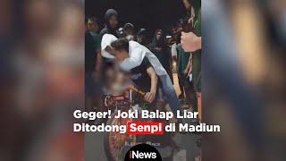 Detik-detik Joki Balap Liar Ditodong Senpi di Madiun Jawa Timur