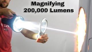 Magnifying The Worlds Brightest Flashlight 200000 Lumens