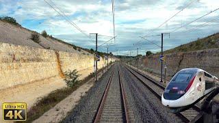 4K TGV Cabride Marseille Saint-Charles - Strasbourg Ville à 320 kmh en TGV 2n2 LGV Rhin-Rhône