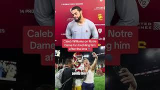 Caleb Williams on Notre Dame fans heckling him after the loss ️ #shorts