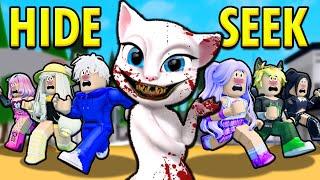 EXTREME TALKING ANGELA HIDE and SEEK CHALLENGE in Roblox SCARY