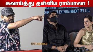 Dhilukku Duddu Fame RamBhala Comedy Speech about Mirchi Shiva & Nikki Galrani  Idiot Press meet