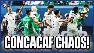 Concacaf CHAOS as FOUR players sent off in US-Mexico derby 🟥