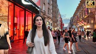 Istanbul Türkiye Nightlife Istiklal Street Taksim Square 4K Walking Tour