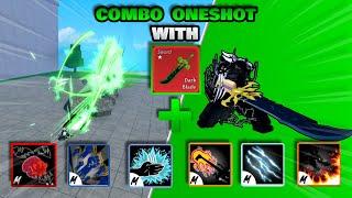 DARK BLADE REWORK Combo One Shot With All Melee  Blox Fruits update 20