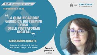 157° Mercoledì di Nexa - La qualificazione giuridica dei termini duso delle piattaforme digitali