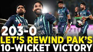 Lets Rewind Pakistans 1️⃣0️⃣- Wicket Victory  Babars Century & Rizwans Power Show  PCB  MU2A