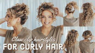 How To Style A Claw Clip with CURLY HAIR