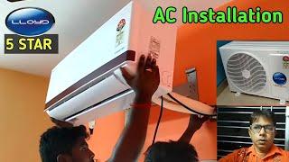 AC Installation  LLOYD AC Installation  Lloyd 1.5 Ton 5 Star Inverter AC Installation 