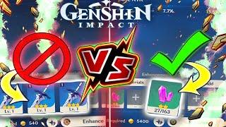 DONT MAKE THIS MISTAKE DOS & DONTS OF WEAPON ENHANCEMENT AND REFINEMENT GUIDE  Genshin Impact