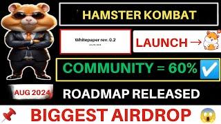 HAMSTER KOMBAT WHITEPAPER DROPHUGE AIRDROP ANNOUNCEDTGE COMING THIS AUGUST