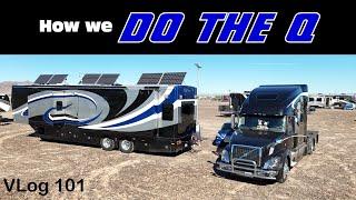 Big Tent BIG Rig HDT Travels in Quartzsite. Major Improvements. Fulltiming couple. RV Lifestyle.