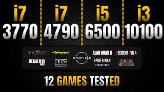 i7 3770 vs i7 4790 vs i5 6500 vs i3 10100  Test in 12 Games