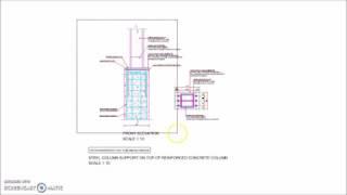 Steel Column Connection on Top of Reinforced Concrete Column