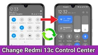 Redmi 13c Control Center Settings  Change Control Center On Redmi 13C  HyperOS Control Center