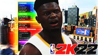 NBA 2K22 *NEXT GEN* ZION WILLIAMSON BUILD  DOMINANT 2-WAY PF BUILD W CRAZY BLOCKS & CONTACT DUNK