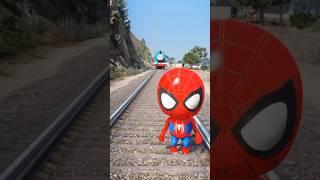 GTA V _ SPIDER-MAN SAVING SPIDER KID FROM THOMAS THE TRAIN - Coffin Dance Song Cover