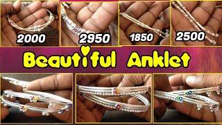 Beautiful Silver Anklet For Womens  Simple Payal Design  Velli Kolusu