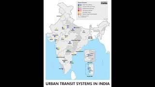 urban transit system in India map #mapsofindia #upsc #gk #bpsc #map #indiangeography #ssc #psc