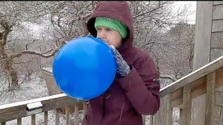 Blowing up A Balloon in the SNOW