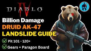 Druid AK-47 Landslide 500+ Million Dmg DPS Build Guide - Diablo 4 Season 4