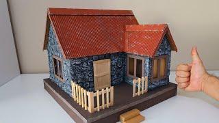 How to Make a Stone House From Cardboard - Kartondan Taş Ev Nasıl Yapılır