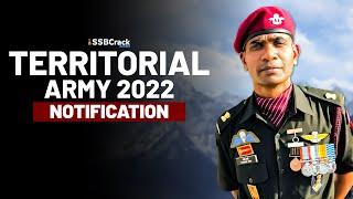 Territorial Army Recruitment 2022  TA 2022 Notification PDF  TA Officer Exam for Civilians