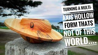 Wood Turning - A Multi-Axis Hollow Form Thats Not Of This World