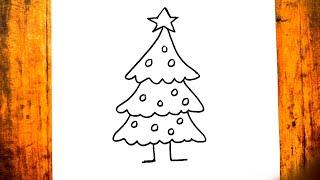 Kolay Yılbaşı Ağacı Nasıl Çizilir Çizim Saati Art Basit Çizimleri How To Draw Easy Christmas Tree