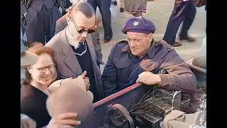 The liberation of the Dutch city of Rotterdam in 1945 in color De bevrijding van Rotterdam in 1945.