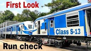 First Look  Class S-13 initial run check Demu train Coaches at ICF