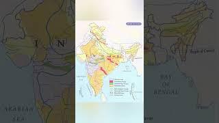 Geological structure of landform in map of India