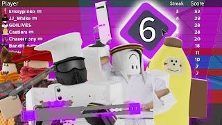 6 Arsenal YouTubers in one purple team..  ROBLOX