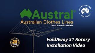 Austral FoldAway 51 Rotary Clothesline Installation