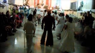 Pastoras bailando con el diablo en la Iglesia de Turitzio Michoacan