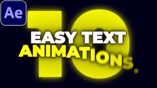 10 Text Animations in After Effects  10 Title Animations  After Effects Tutorial